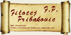 Filotej Pribaković vizit kartica